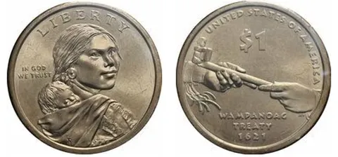 1 dólar dos EUA "Native American Dollar" (Sacagawea)