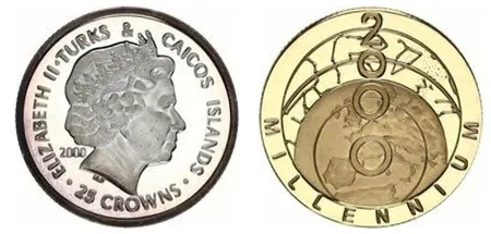 Ilhas Turks & Caicos, 25 Coroas comemorativa